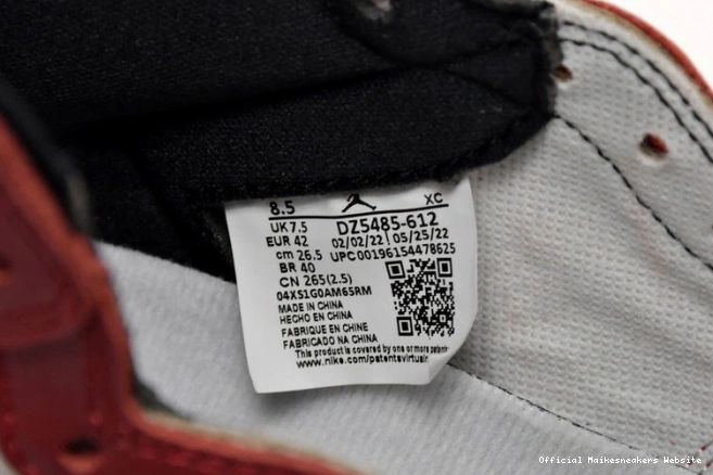 Official Maikesneakers Jordan and High Retro Lost OG DZ5485-612 1 Chicago Found 0702